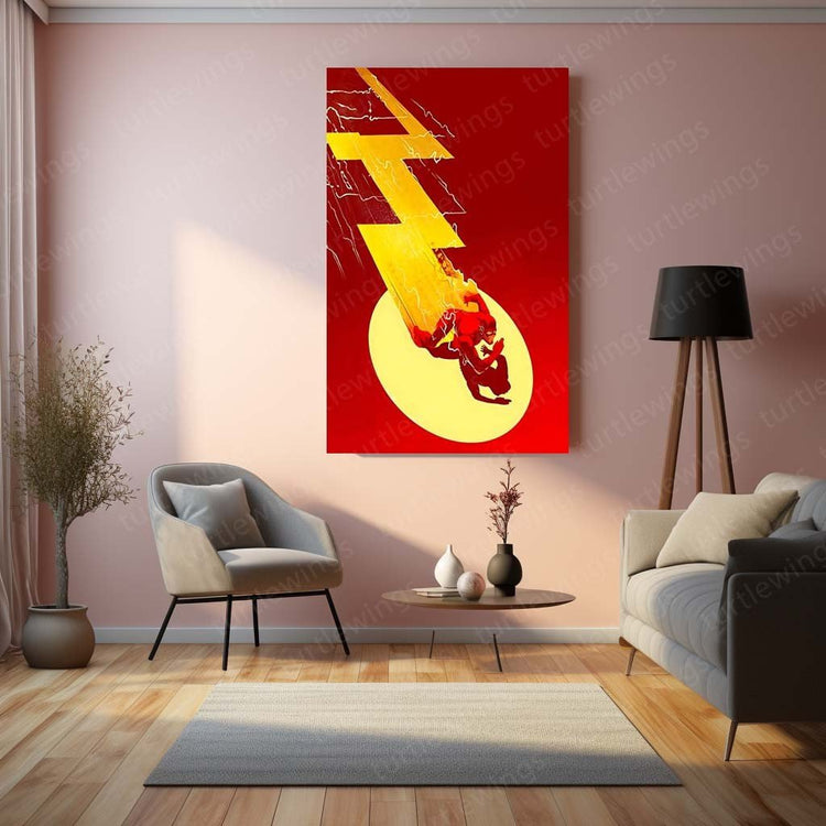 Flash Metal Poster | Speedster Art | Superhero D?cor