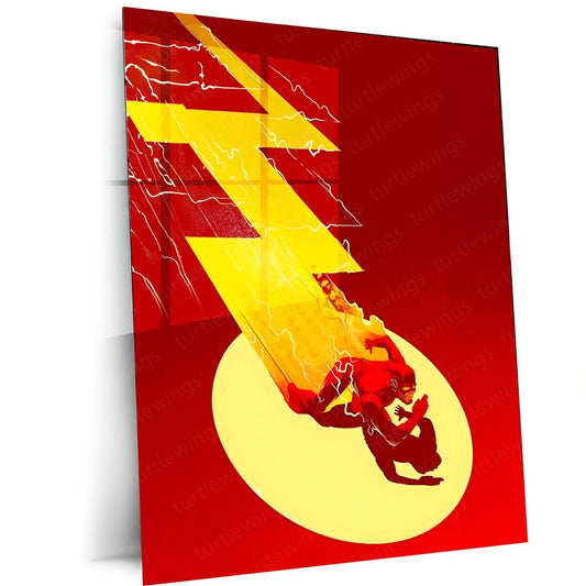 Flash Metal Poster | Speedster Art | Superhero D?cor