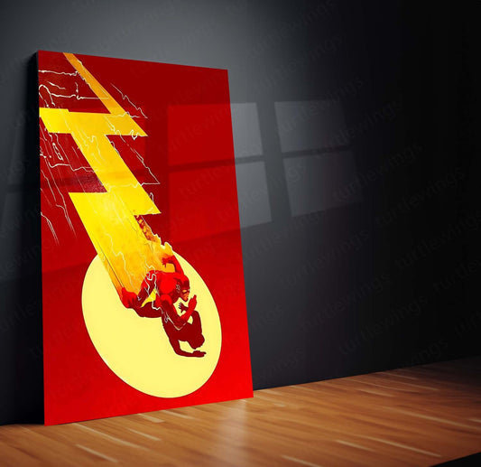 Flash Metal Poster | Speedster Art | Superhero D?cor