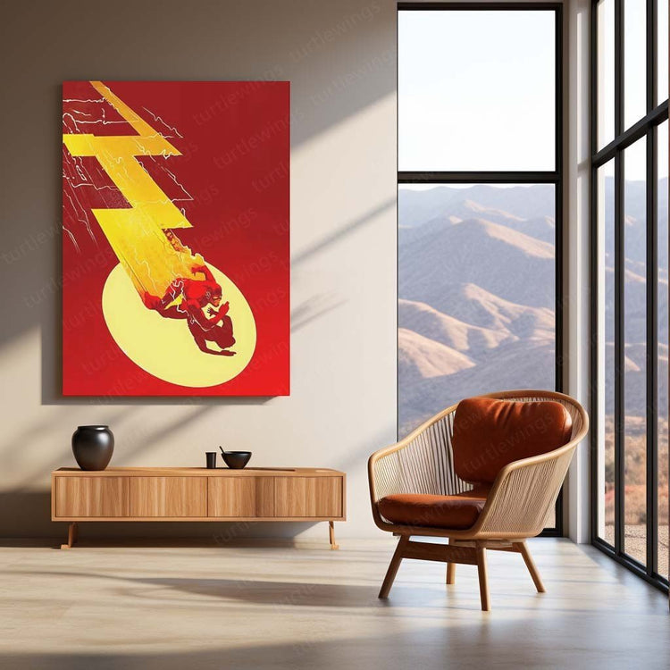 Flash Metal Poster | Speedster Art | Superhero D?cor