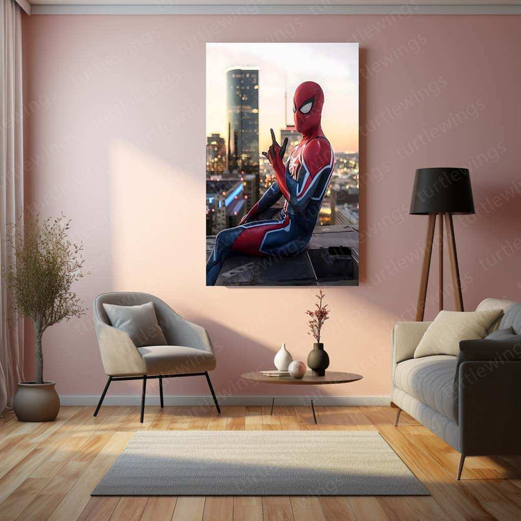 Spider-Man Metal Poster – Ultimate Hero in Action - TURTLEWINGS 