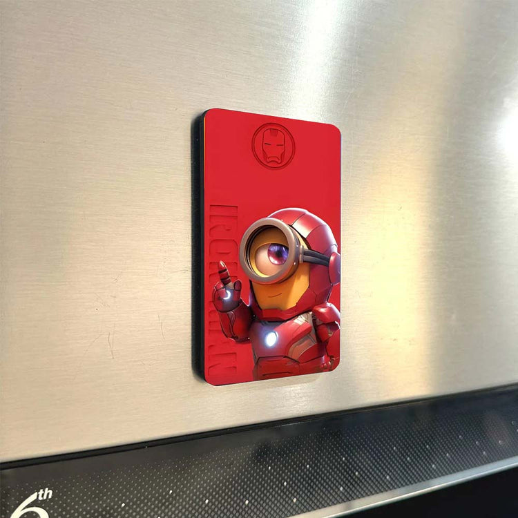 Minions x Avengers Fridge Magnet Set | Set of 5: Iron Man, Hulk, Wonder Woman, Hawkeye, Thor