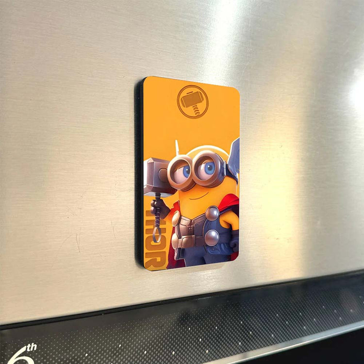 Minions x Avengers Fridge Magnet Set | Set of 5: Iron Man, Hulk, Wonder Woman, Hawkeye, Thor