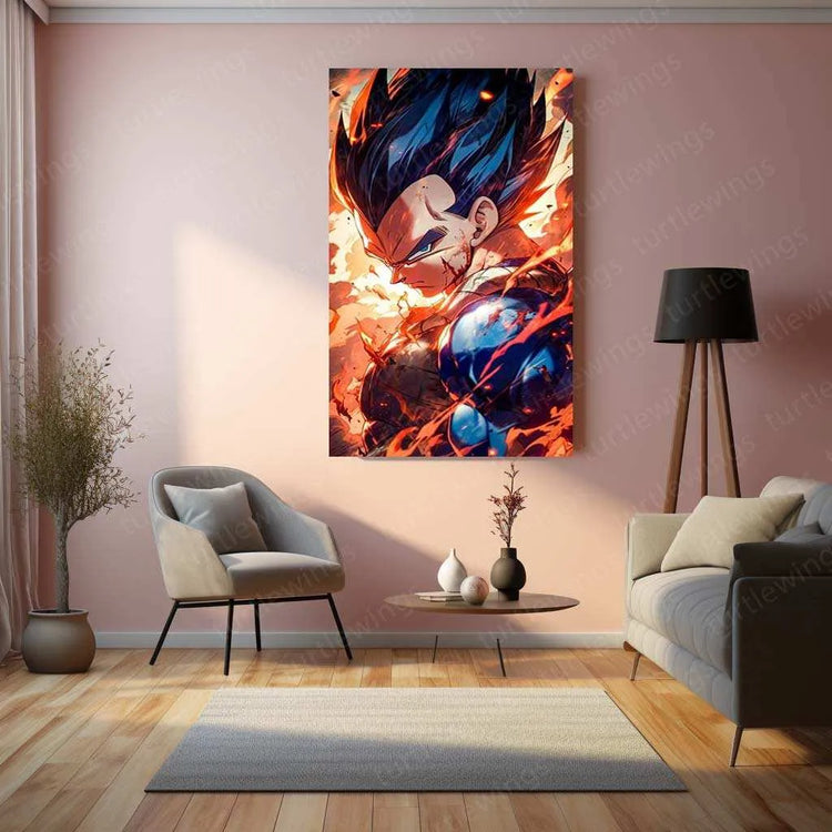 VEGETA – DbZ Metal Poster 4 - TURTLEWINGS 