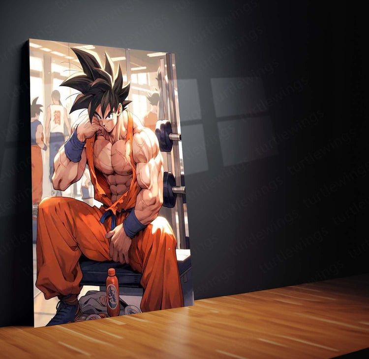 Goku Gym Art Metal Poster DBZ