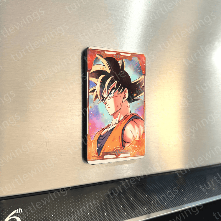 Goku DBZ Collection: Set of 5 Fridge Magnets | Cool Saiyan Styles | HD Metal | Turtlewings