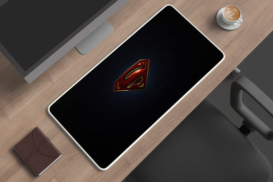 Superhero Precision: TurtleWings Superman Logo Multicolor Large Mousepad ? Fly Through Your Tasks with Iconic Style!