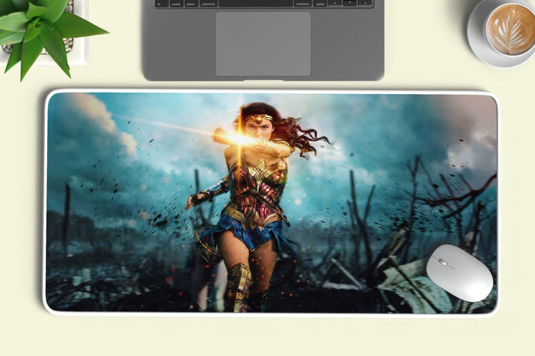 Strength and Precision: TurtleWings Wonder Woman Multicolor Large Mousepad ? Warrior Style for Your Workspace