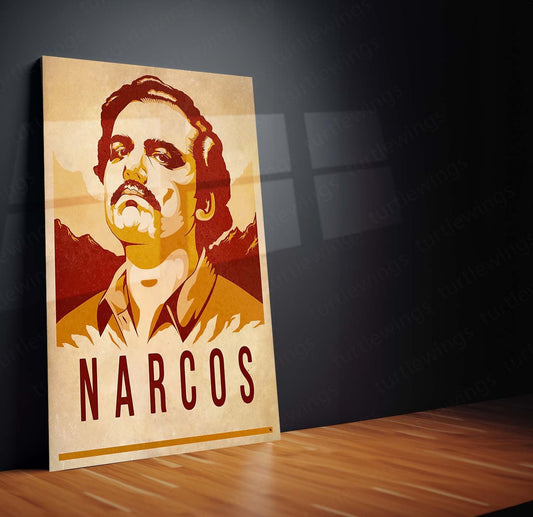 Pablo Escobar Metal Poster | Narcos Wall Art | HD Print