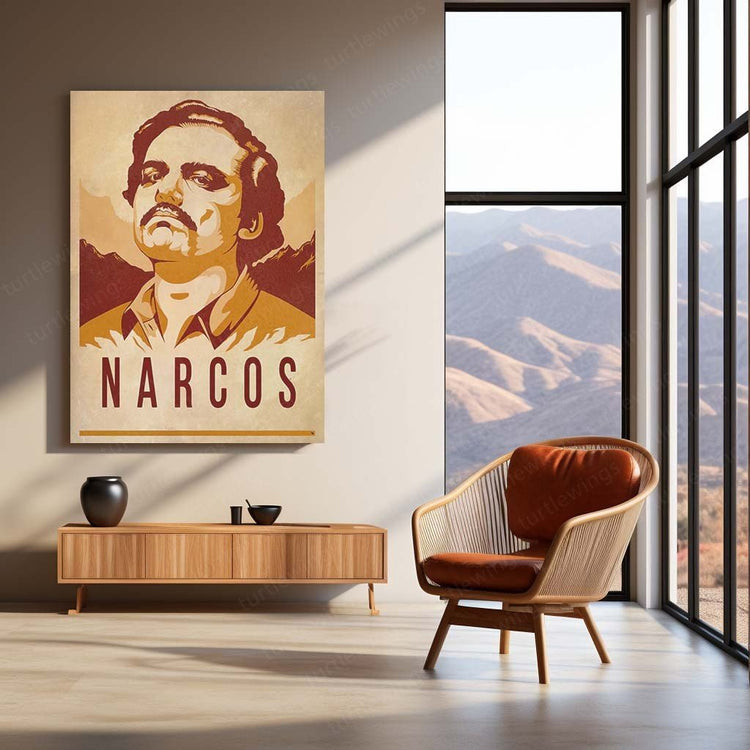 Pablo Escobar Metal Poster | Narcos Wall Art | HD Print