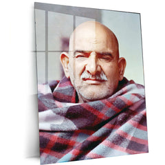 Neem Karoli Baba Metal Frame - A Divine Tribute 2