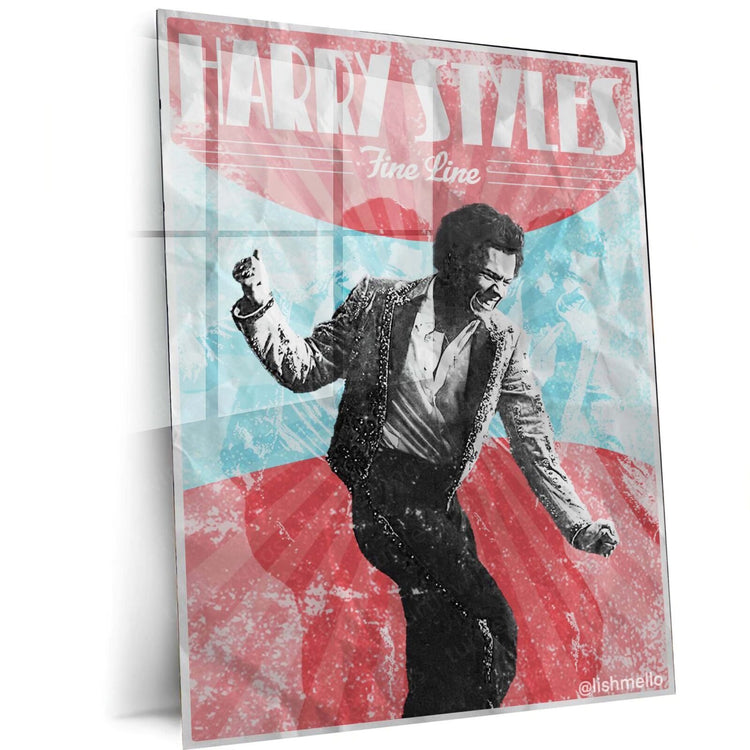 Iconic Charm - Harry Styles Metal Poster | Musician Wall Art | HD Print