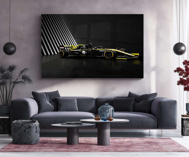 Renault R.S.19 Metal Poster | Formula 1 Racing Artwork | Renault F1 Team Decor - TURTLEWINGS 