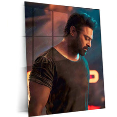 Prabhas Metal Poster – Rebel Star Wall Art | Bahubali & South Indian Cinema Icon