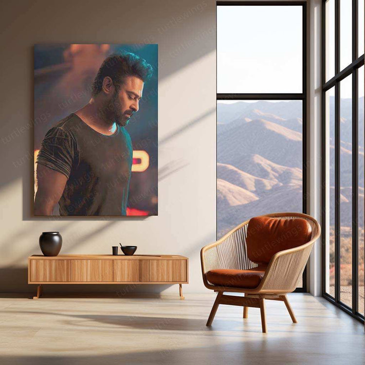 Prabhas Metal Poster – Rebel Star Wall Art | Bahubali & South Indian Cinema Icon - TURTLEWINGS 