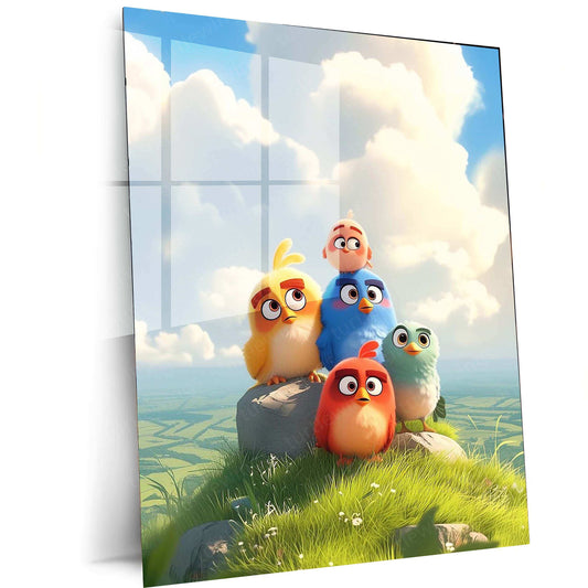 Angry Birds Metal Poster – Iconic Gaming Wall Art | Fun & Vibrant Decor - TURTLEWINGS 