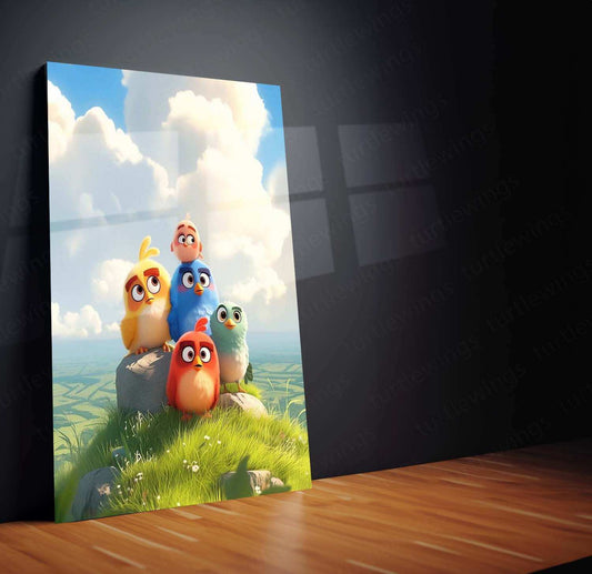 Angry Birds Metal Poster – Iconic Gaming Wall Art | Fun & Vibrant Decor - TURTLEWINGS 