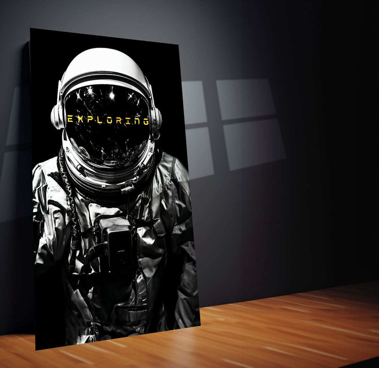 Astronaut Metal Poster | Space Explorer Wall Art | Cosmic Sci-Fi Decor - TURTLEWINGS 