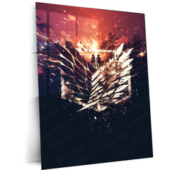 Attack on Titan Metal Poster – Epic Anime Wall Art | Colossal Battle Decor