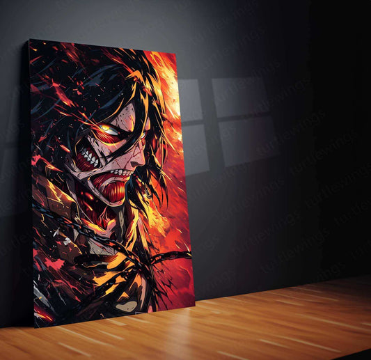 Attack on Titan Metal Poster – Epic Anime Wall Art | Colossal Battle Decor 2 - TURTLEWINGS 