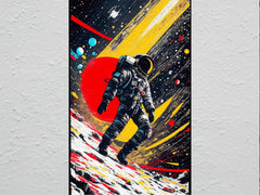 Astronaut Metal Poster  Cosmic Space Adventure Wall Art (1)