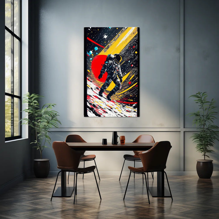 Astronaut Metal Poster Cosmic Space Adventure Wall Art (1) - TURTLEWINGS 