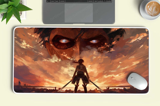 Attack on Titan Mikasa Deskmat | Epic Warrior Design for Anime Fans