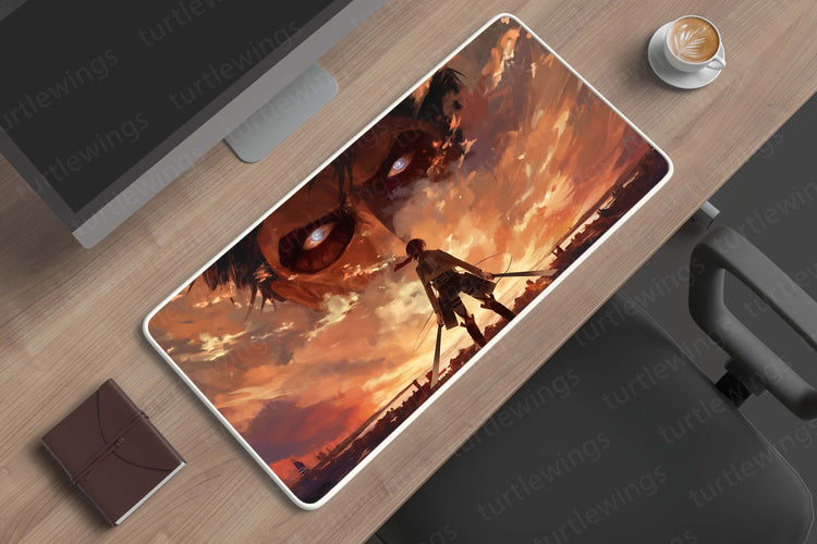 Attack on Titan Mikasa Deskmat | Epic Warrior Design for Anime Fans