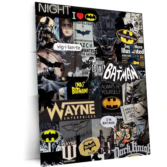 Batman Metal Poster – Dark Knight Wall Art | Gotham Hero Aesthetic Decor - TURTLEWINGS 