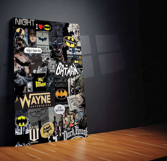 Batman Metal Poster – Dark Knight Wall Art | Gotham Hero Aesthetic Decor - TURTLEWINGS 