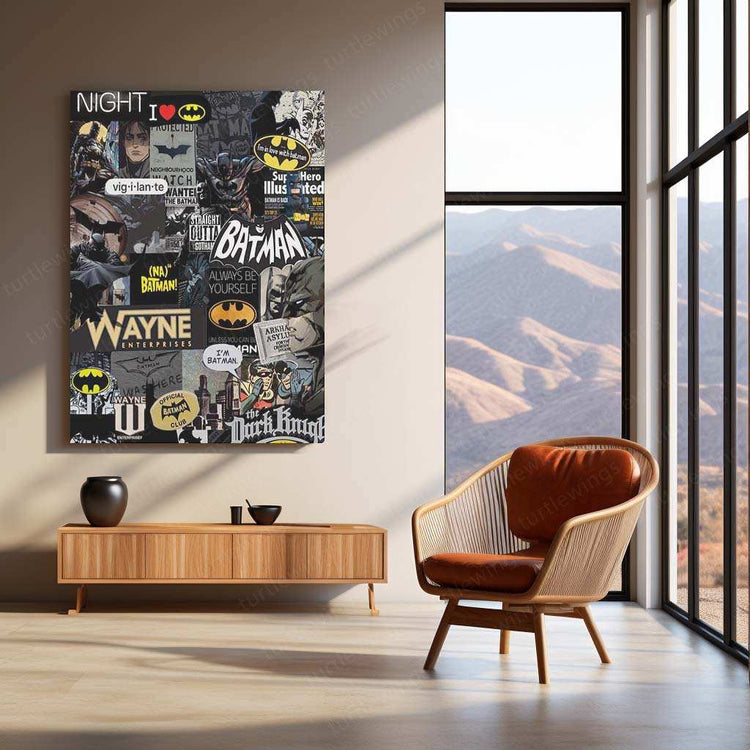 Batman Metal Poster – Dark Knight Wall Art | Gotham Hero Aesthetic Decor - TURTLEWINGS 