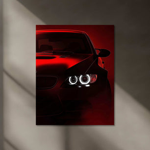 BMW M5 Neon LED Metal Frame â Luxurious Automotive Wall Art - TURTLEWINGS 