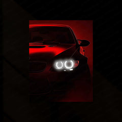 BMW M5 Neon LED Metal Frame â Luxurious Automotive Wall Art