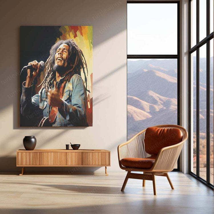 Bob Marley Metal Poster – Reggae Icon Wall Art - TURTLEWINGS 