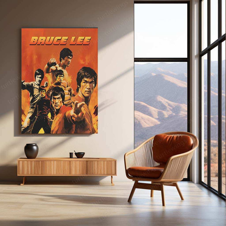 Bruce Lee Metal Poster – Martial Arts Legend Wall Art - TURTLEWINGS 