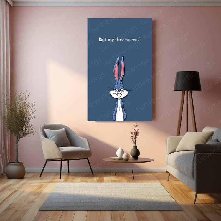 Bugs Bunny Quote Metal Poster – Classic Cartoon Wall Art | Fun & Witty Decor 2 - TURTLEWINGS 