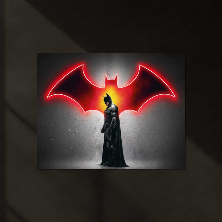 Batman Neon LED Metal Poster - TURTLEWINGS 