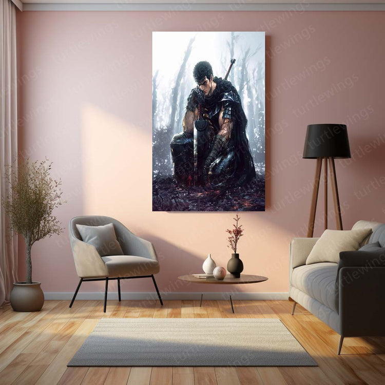 Berserk Dark Art Metal Poster | Gothic Fantasy Art | High-Quality Metal Wall Décor 4