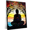 Buddha Metal Poster  Tranquil Zen Spiritual Wall Art