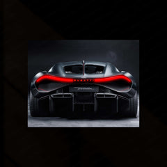 Bugatti Neon LED Metal Poster â Luxury Supercar Wall Art for Automotive Enthusiasts