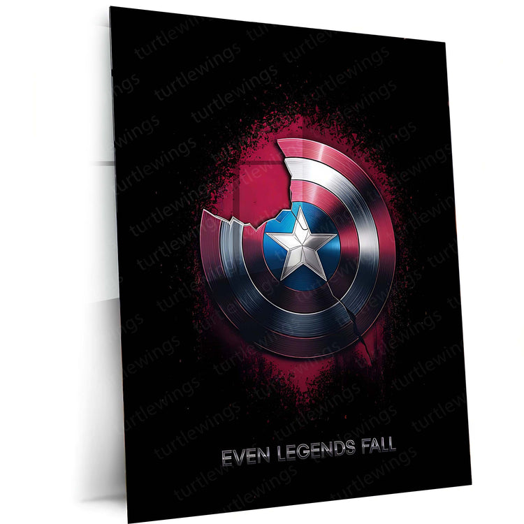 Marvel Metal Poster |  Captain America Shield Metal Poster – Iconic Marvel Wall Art
