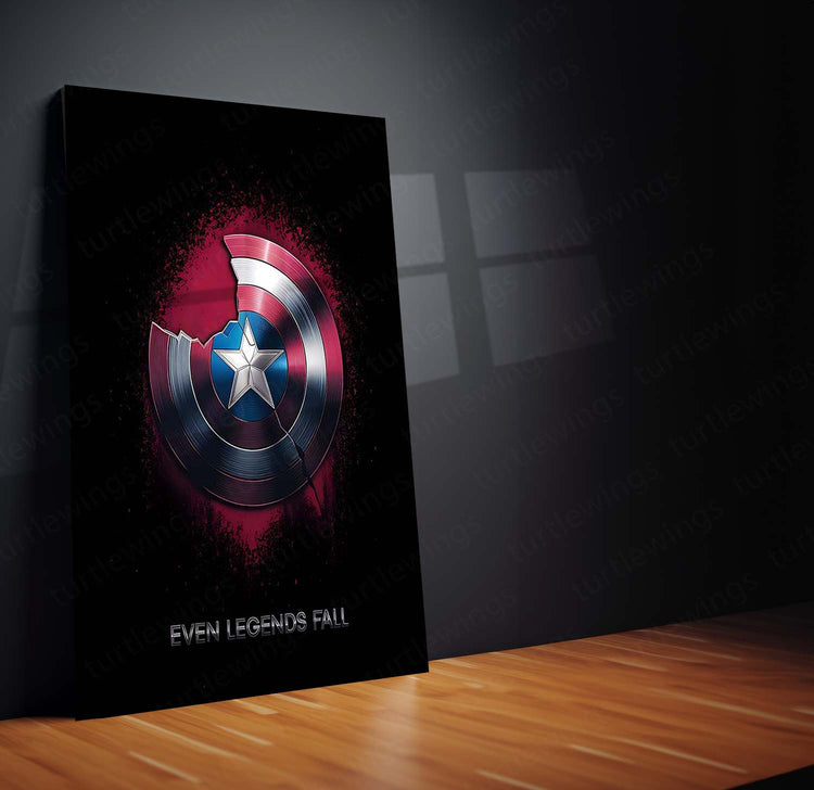 Marvel Metal Poster |  Captain America Shield Metal Poster – Iconic Marvel Wall Art