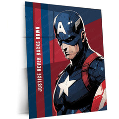 Captain America Metal Poster – Super Soldier Wall Art | Marvel Hero Decor