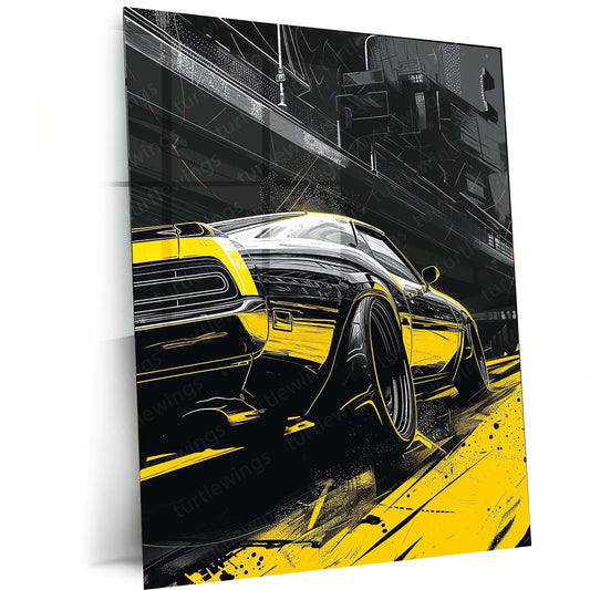 Car Graphic Art Metal Poster