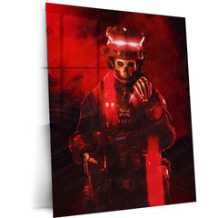 COD Ghost Metal Poster – Call of Duty Wall Art | Tactical Warrior Aesthetic Decor