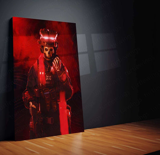 COD Ghost Metal Poster – Call of Duty Wall Art | Tactical Warrior Aesthetic Decor - TURTLEWINGS 