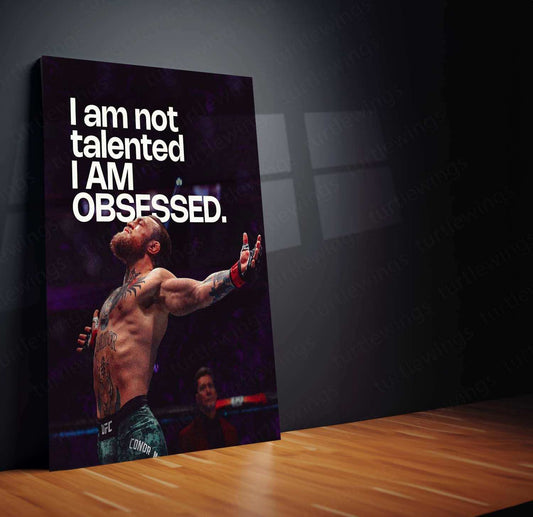 Conor McGregor Quote Metal Poster – Motivational MMA Wall Art | Fighter Mindset Decor - TURTLEWINGS 