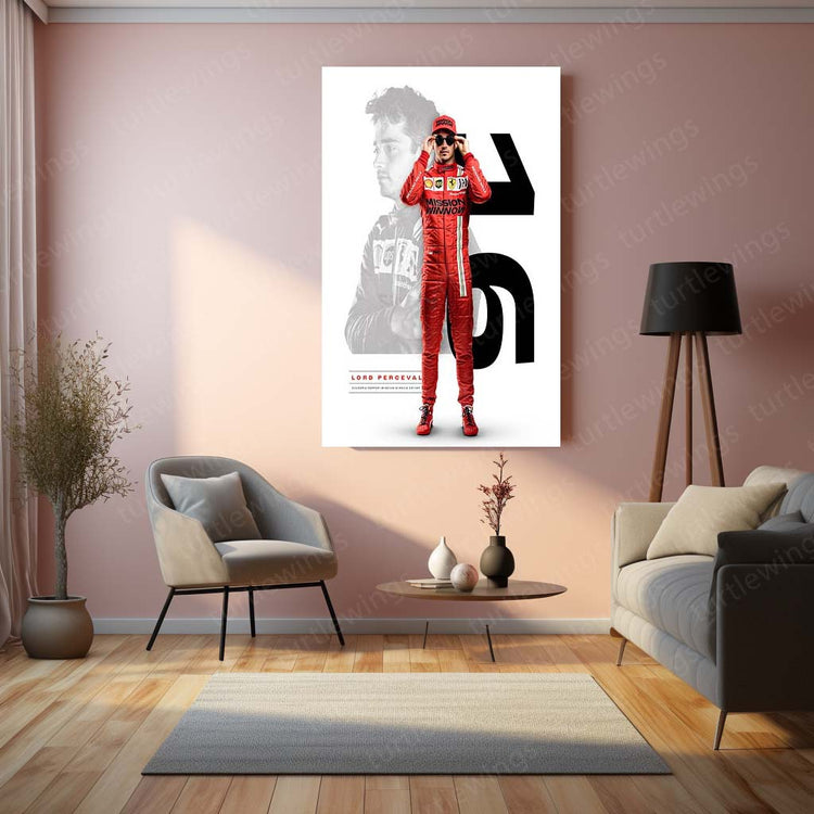 Charles Leclerc F1 Metal Poster | Formula 1 Racing Art | HD Metal Print