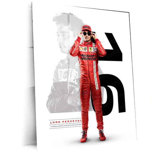 Charles Leclerc F1 Metal Poster | Formula 1 Racing Art | HD Metal Print