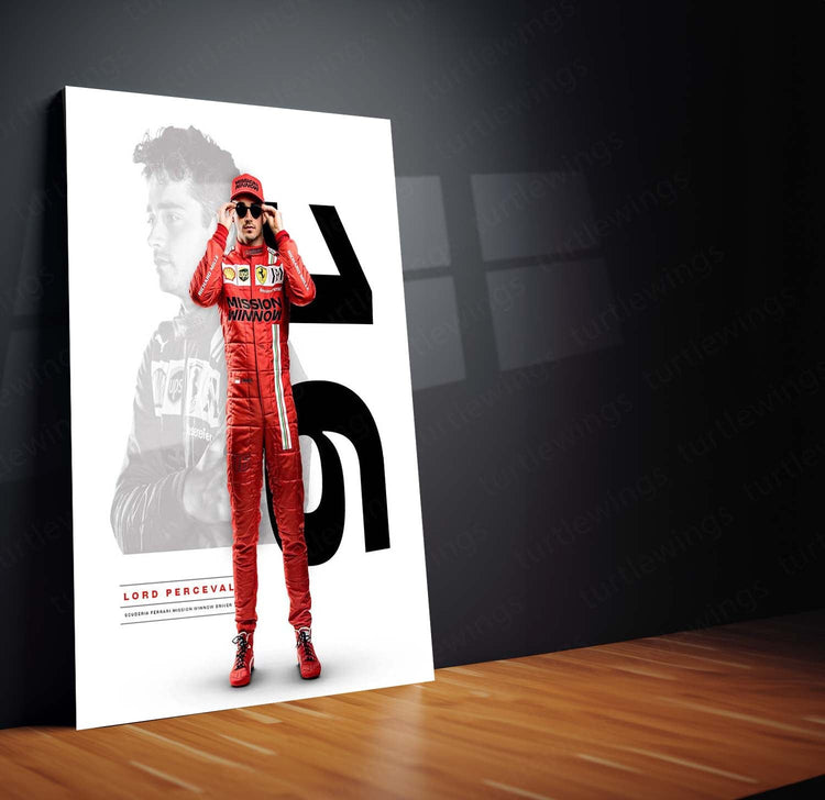 Charles Leclerc F1 Metal Poster | Formula 1 Racing Art | HD Metal Print